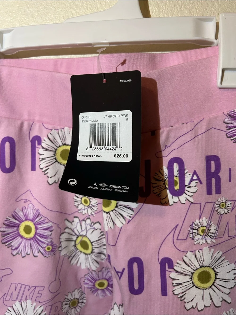 Nike Girls Pink Daisy Print Athletic Shorts